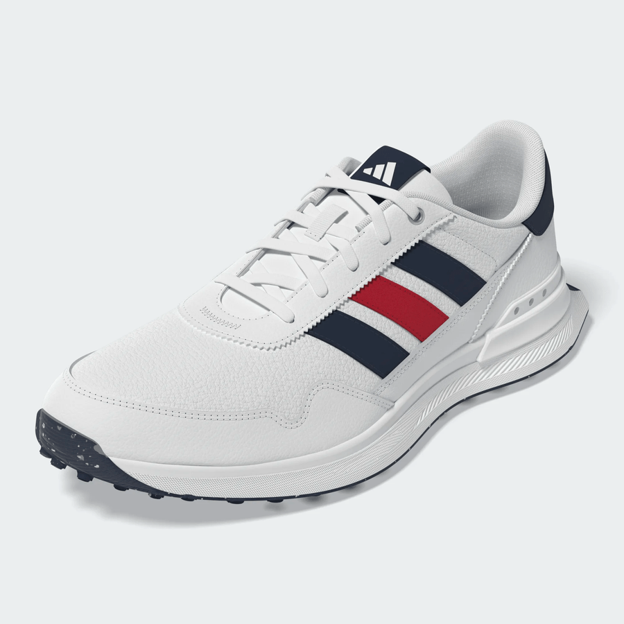 Adidas S2G 26 Leather Spikeless Golf Shoes - White/Navy