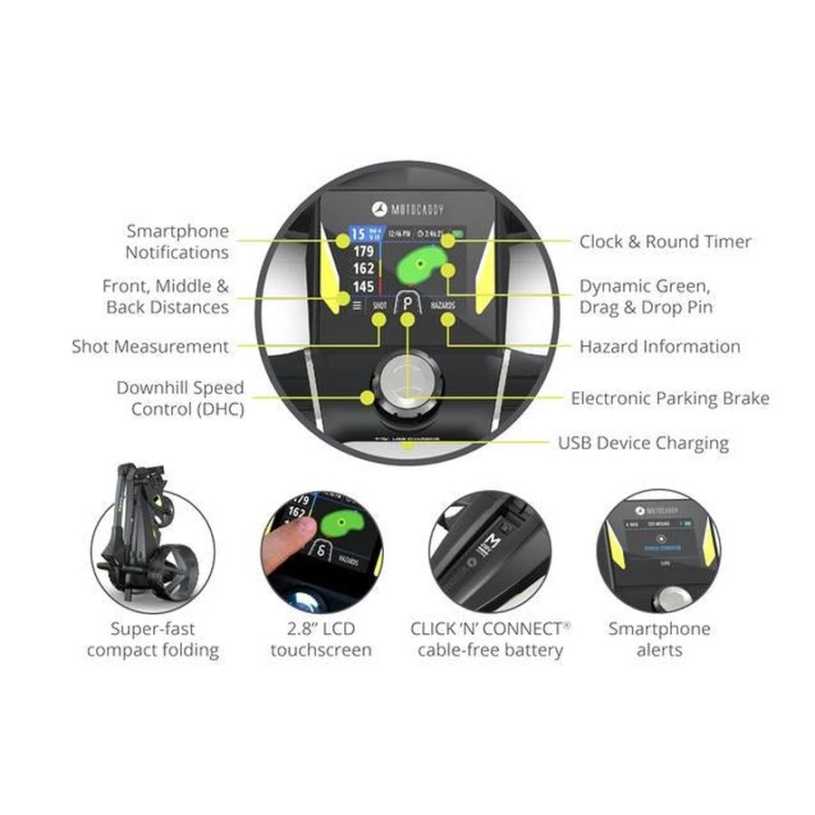 Chariot électrique MotoCaddy M3 GPS DHC