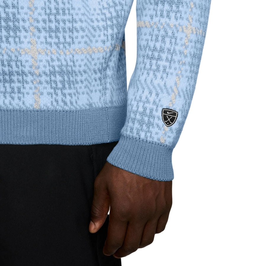 Nike Tartan Loose-Fit Golf Cardigan Sweater