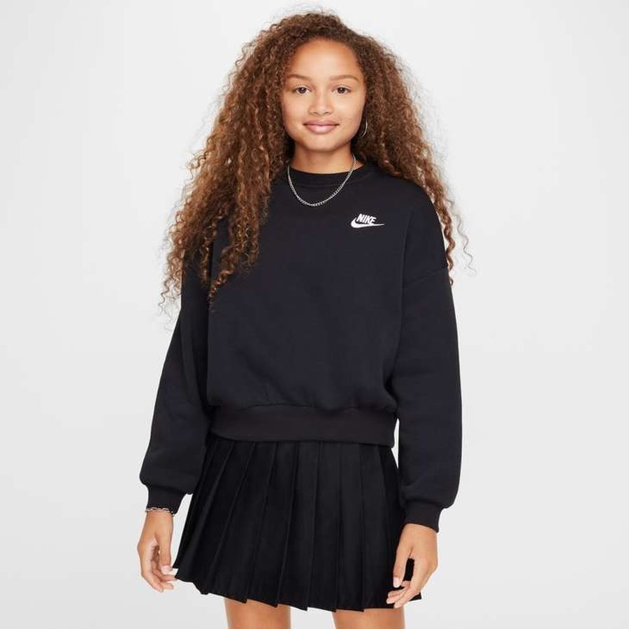 Nike Junior Girls' Club Fleece Boxy Crew Neck Sweater