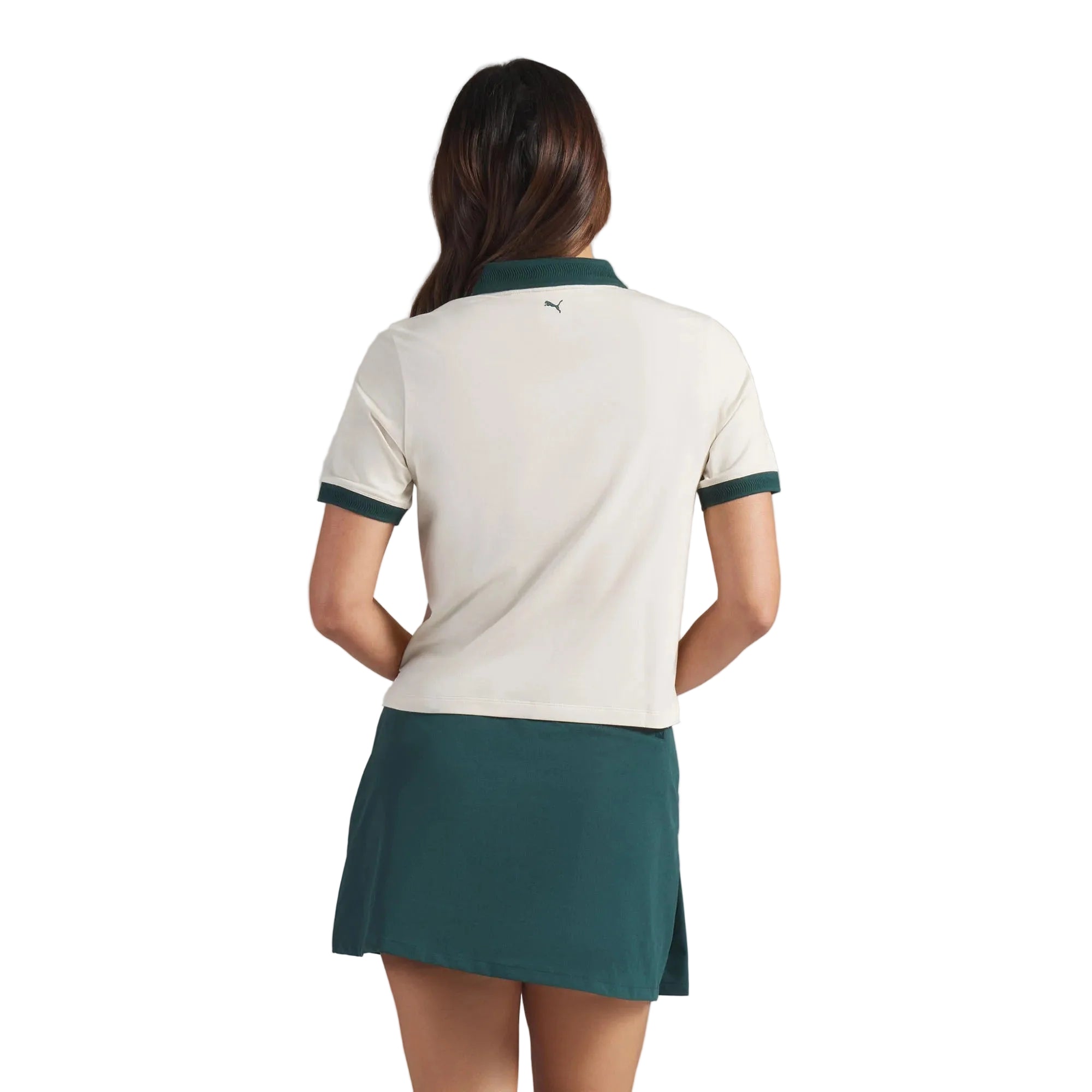 Puma Ladies PUMA x AP Modalon Short Sleeve Polo - Off White