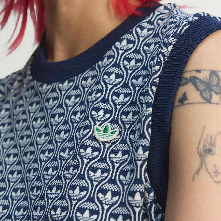 Adidas Ladies Originals All Over Vest - Navy