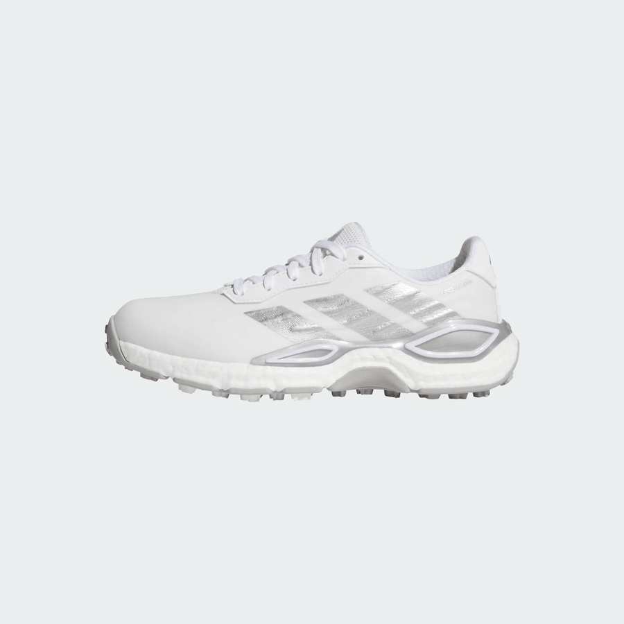 Chaussures de golf sans crampons Adidas Codechaos 27 pour femmes - blanc/gris