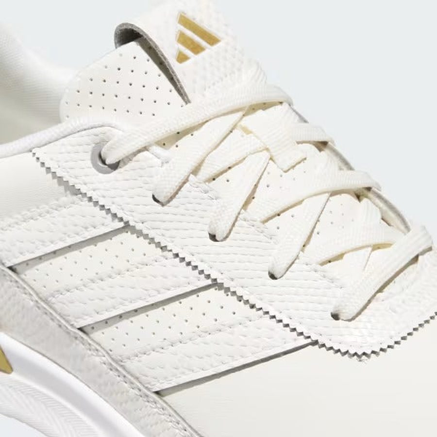 Adidas S2G 25 Ladies Leather Spikeless Golf Shoes - Off White/Gold