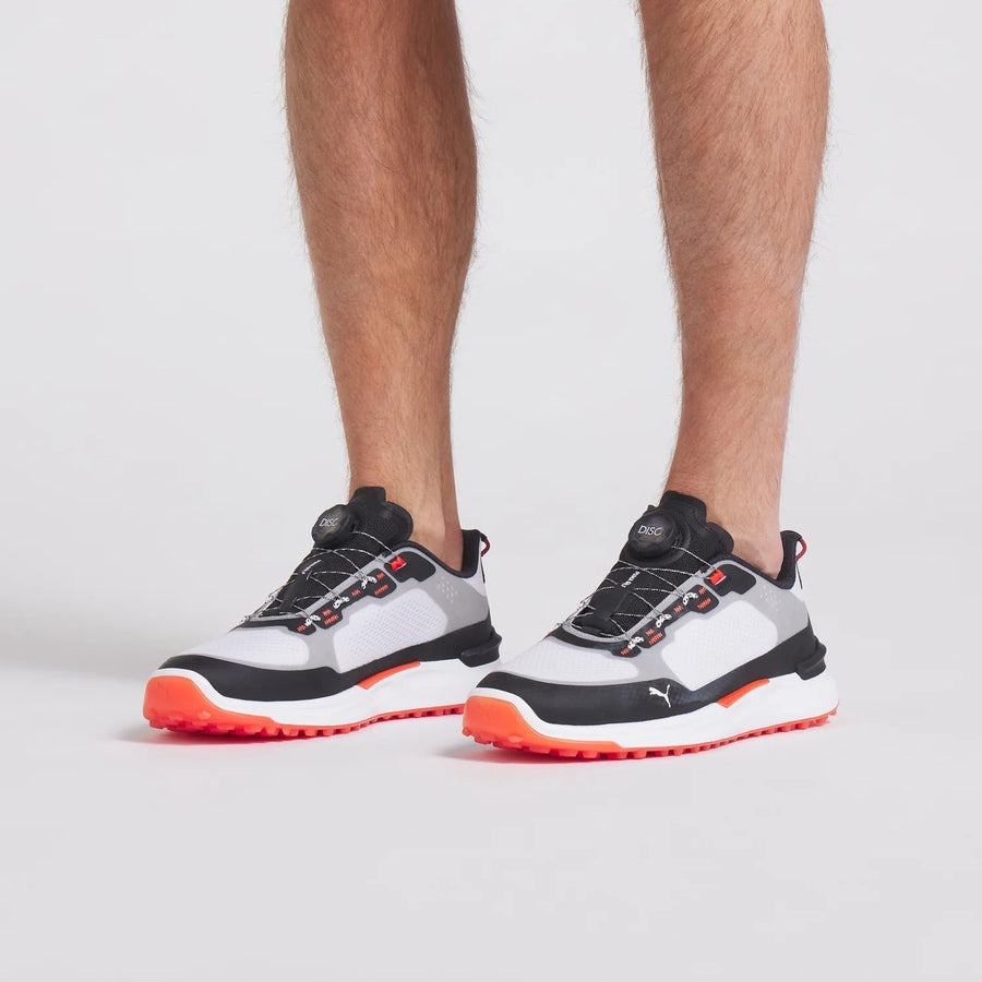 Puma Ignite Elevate 2 Disc Spikeless Golf Shoes - White/Black