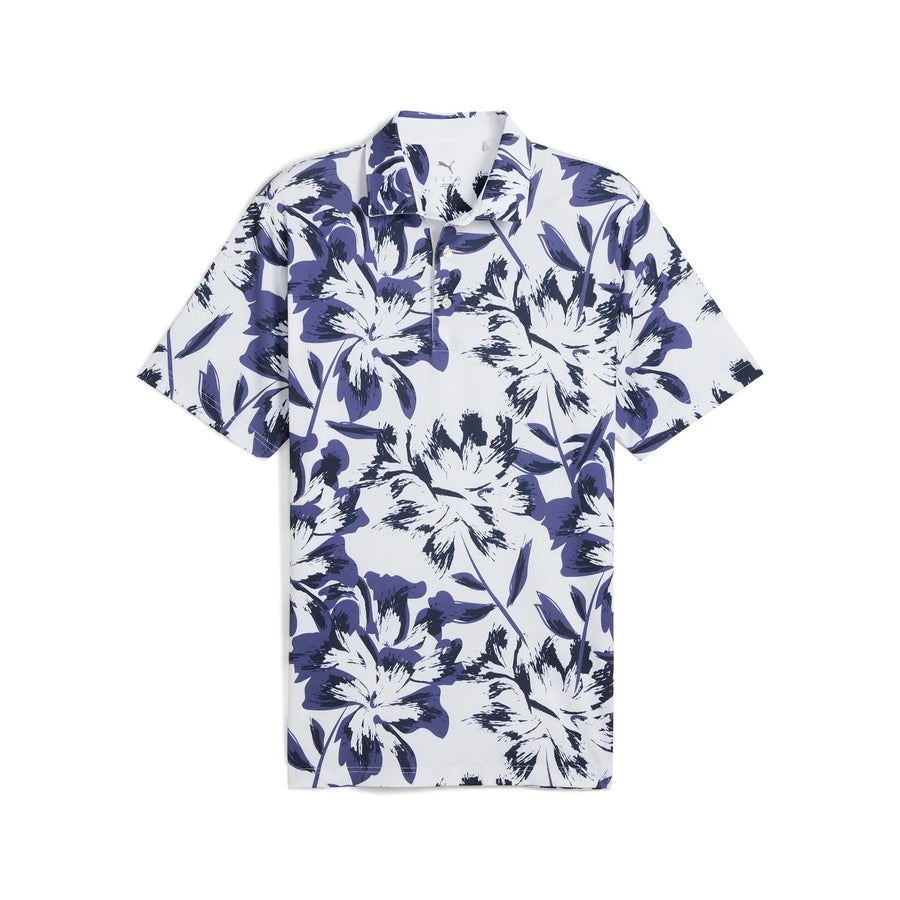 Puma MATTR Broken Flower Golf Polo - White