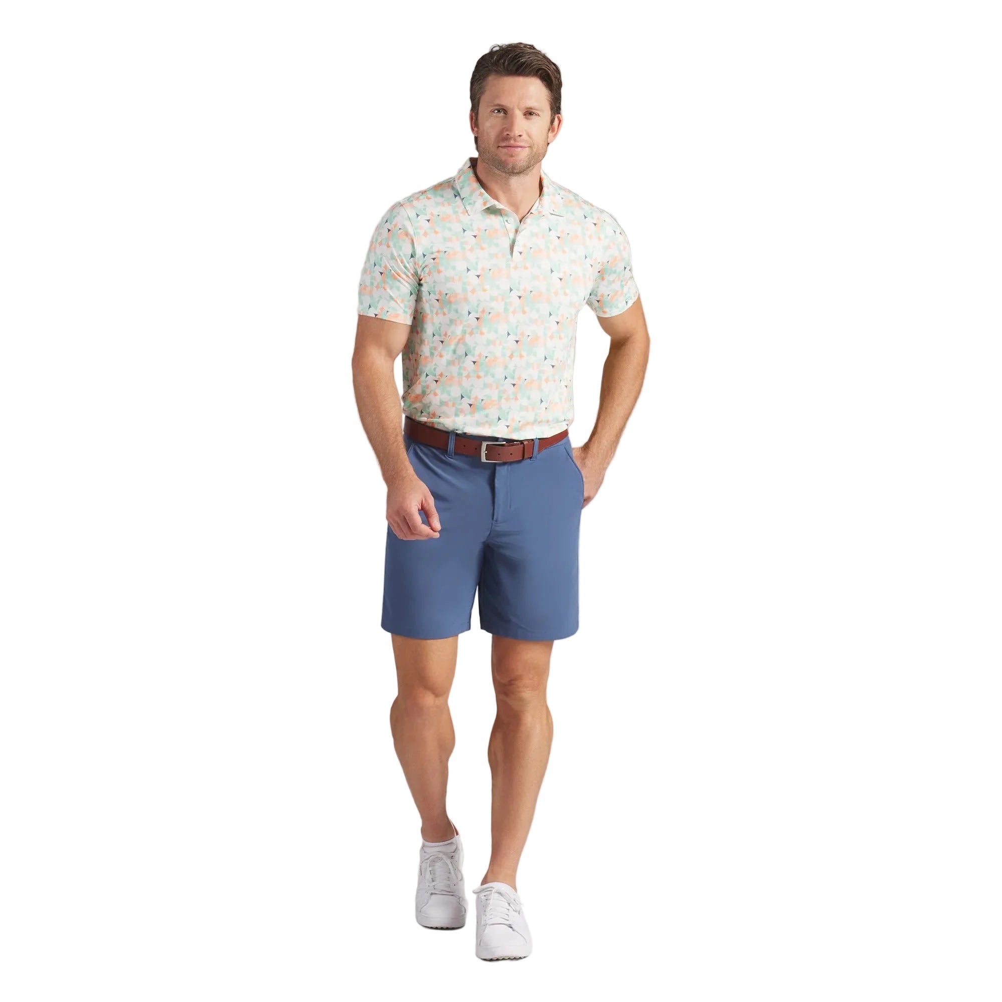 Puma MATTR Deco BN Golf Polo - White/Orange