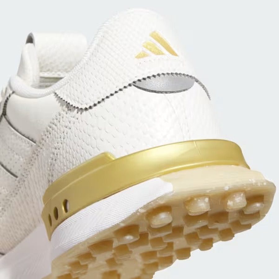 Adidas S2G 25 Ladies Leather Spikeless Golf Shoes - Off White/Gold