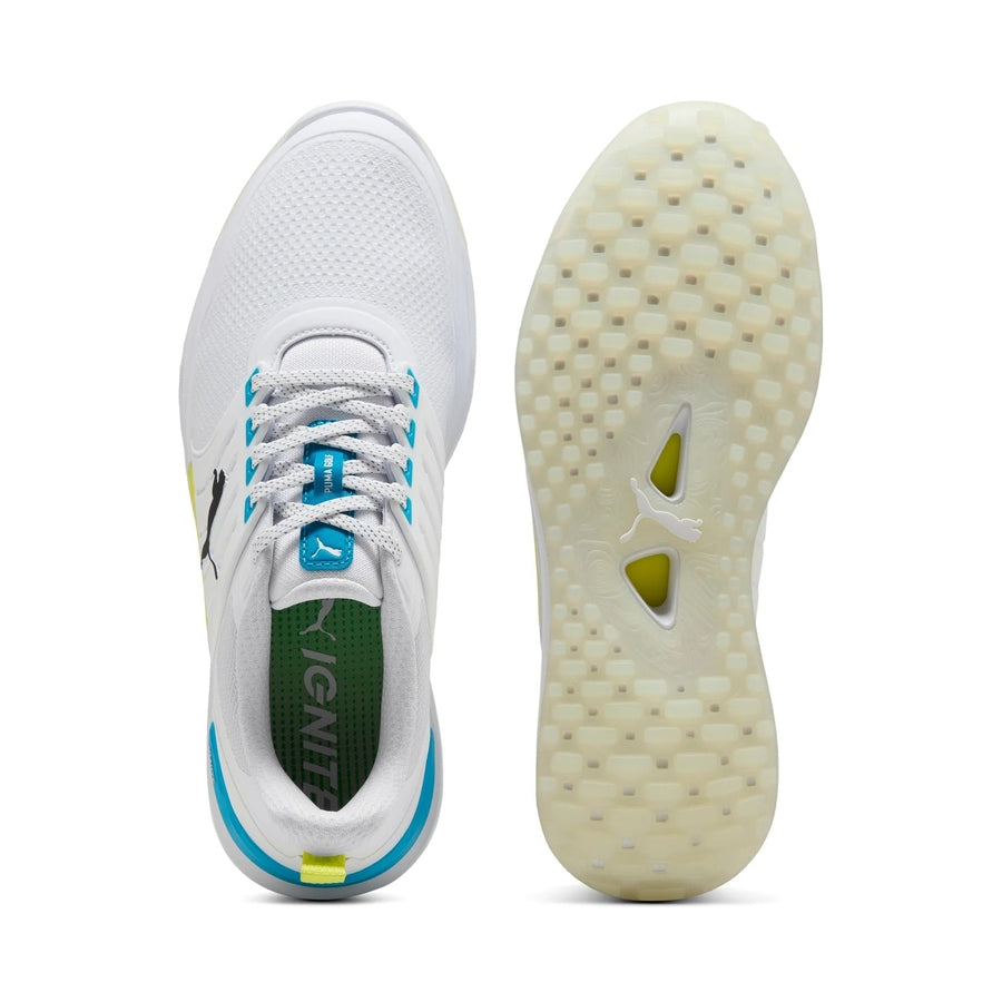 Puma Ignite Elevate 2 Spikeless Golf Shoes - White/Blue