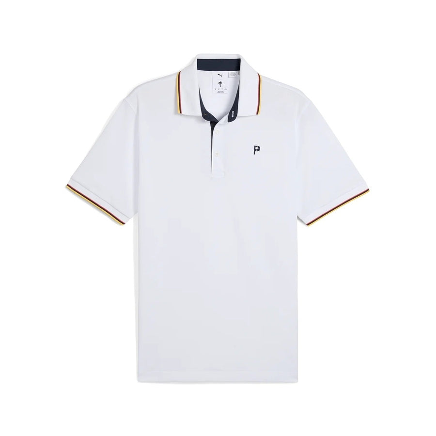 Puma X PTC Tipped Golf Polo - White