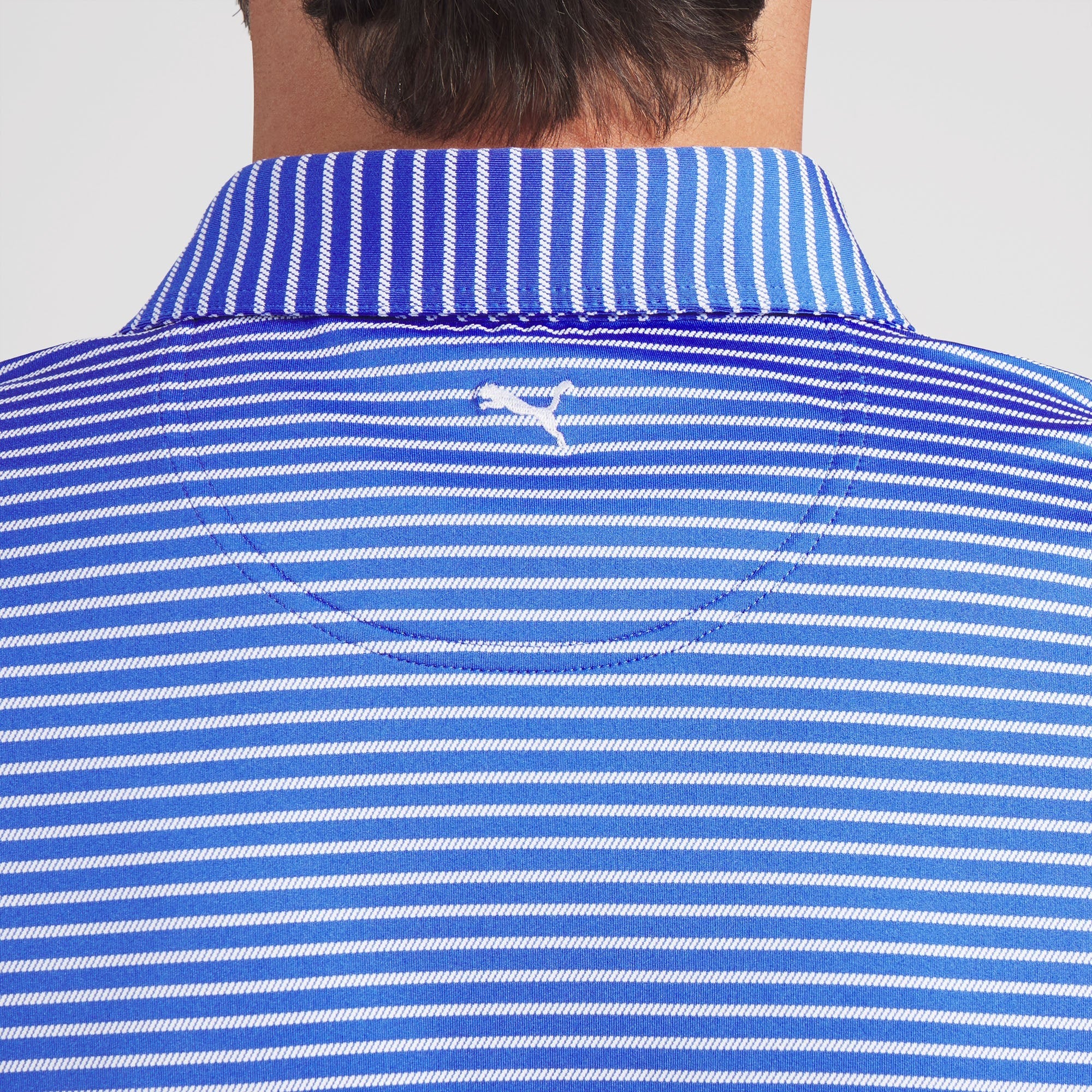 Puma BRRR Stripe Golf Polo - Blue