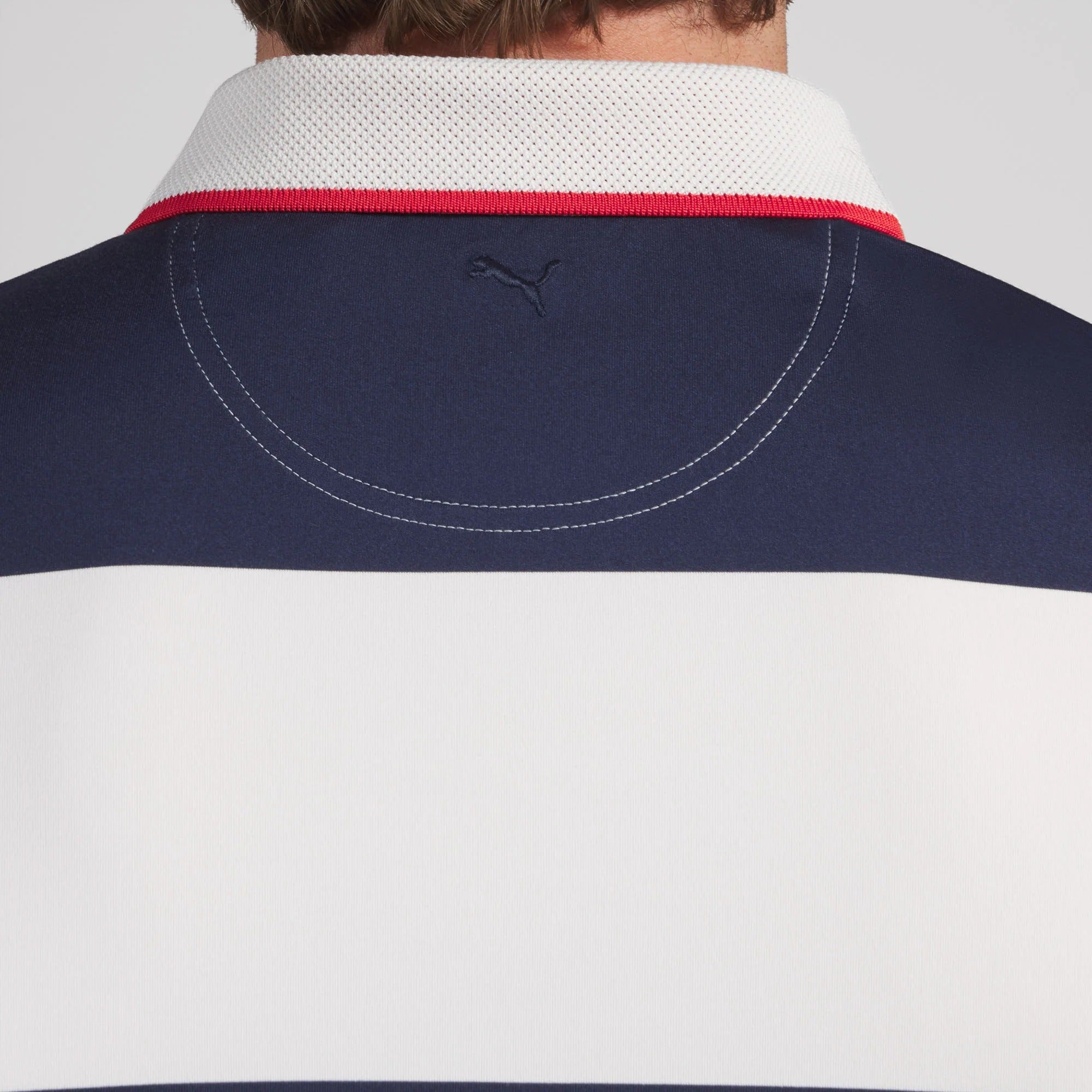 Puma CLOUDSPUN Rugby BN Golf Polo - White/Navy