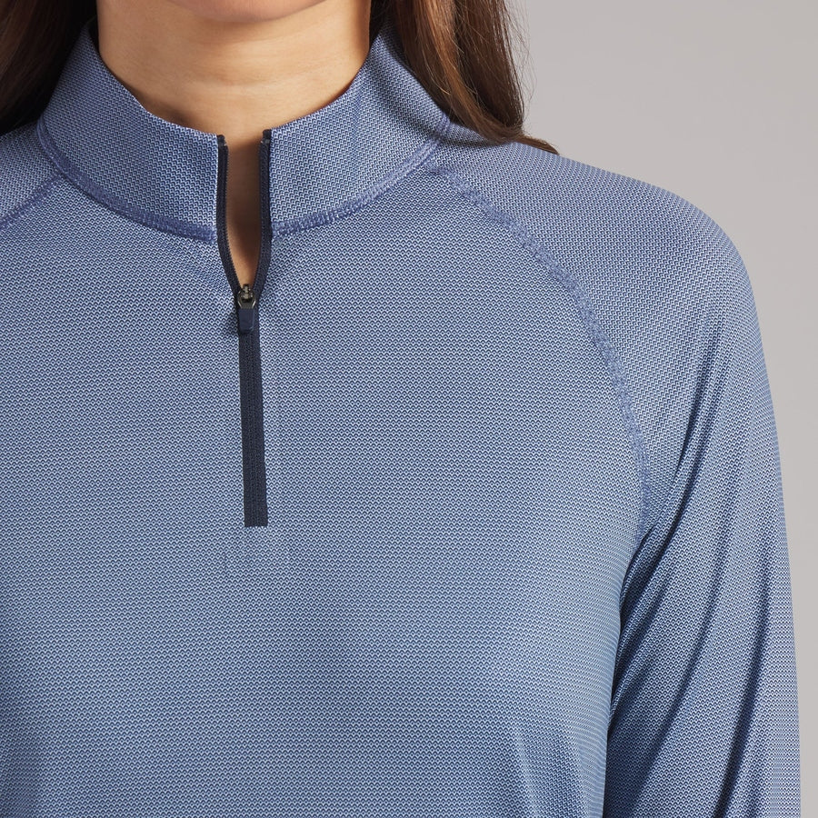 Puma Ladies UV Birdseye 1/4 Zip Golf Jacket - Navy