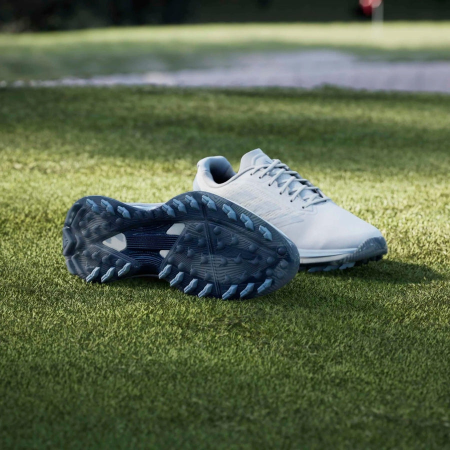 Adidas Ladies Adizero ZG Spikeless Golf Shoes - White/Blue
