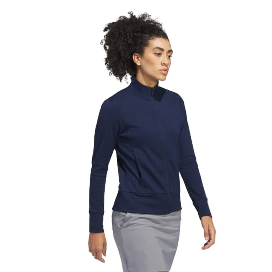 Adidas Ladies Ultimate365 Textured Jacket - Navy