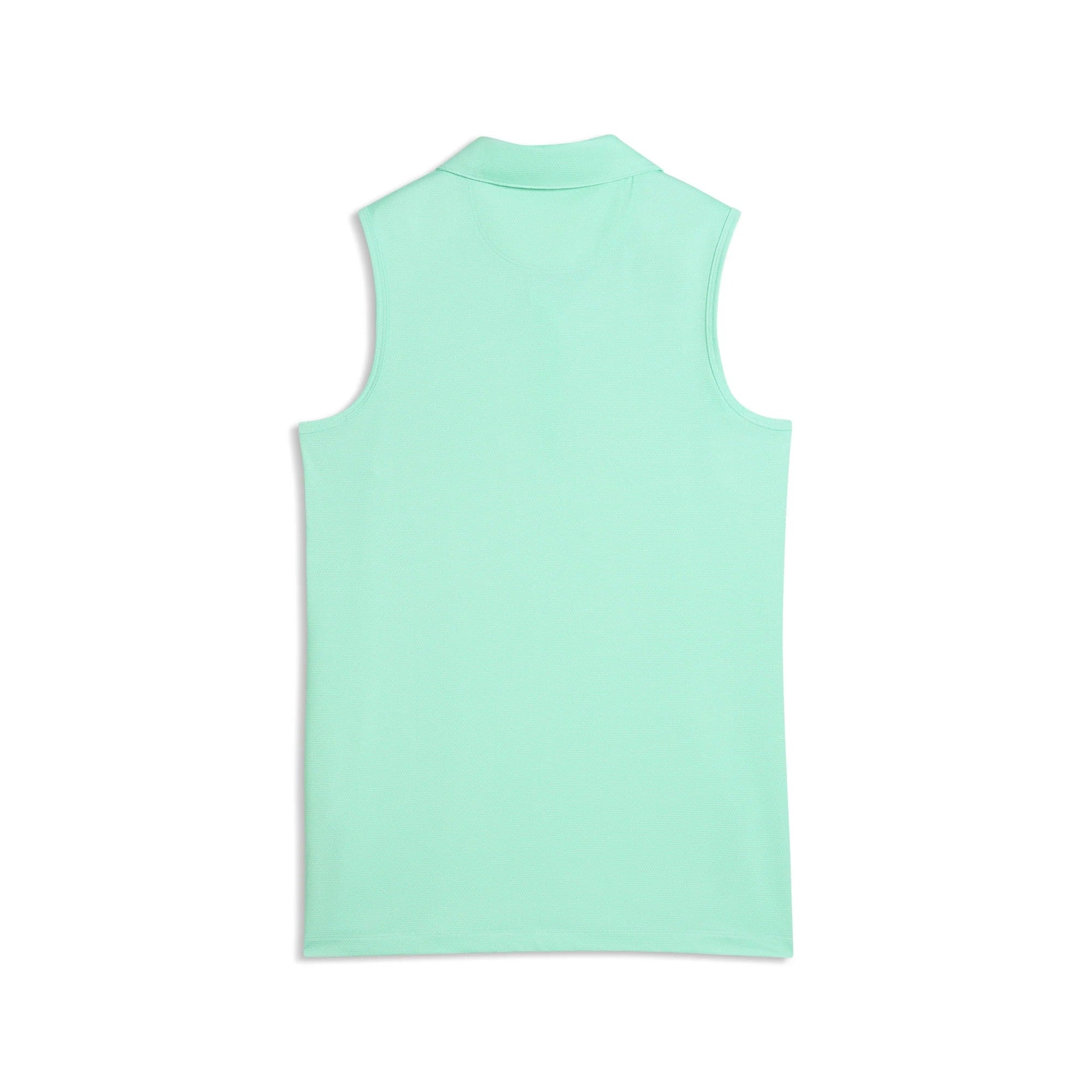 Puma Ladies Birdseye Sleeveless Golf Polo - Mint