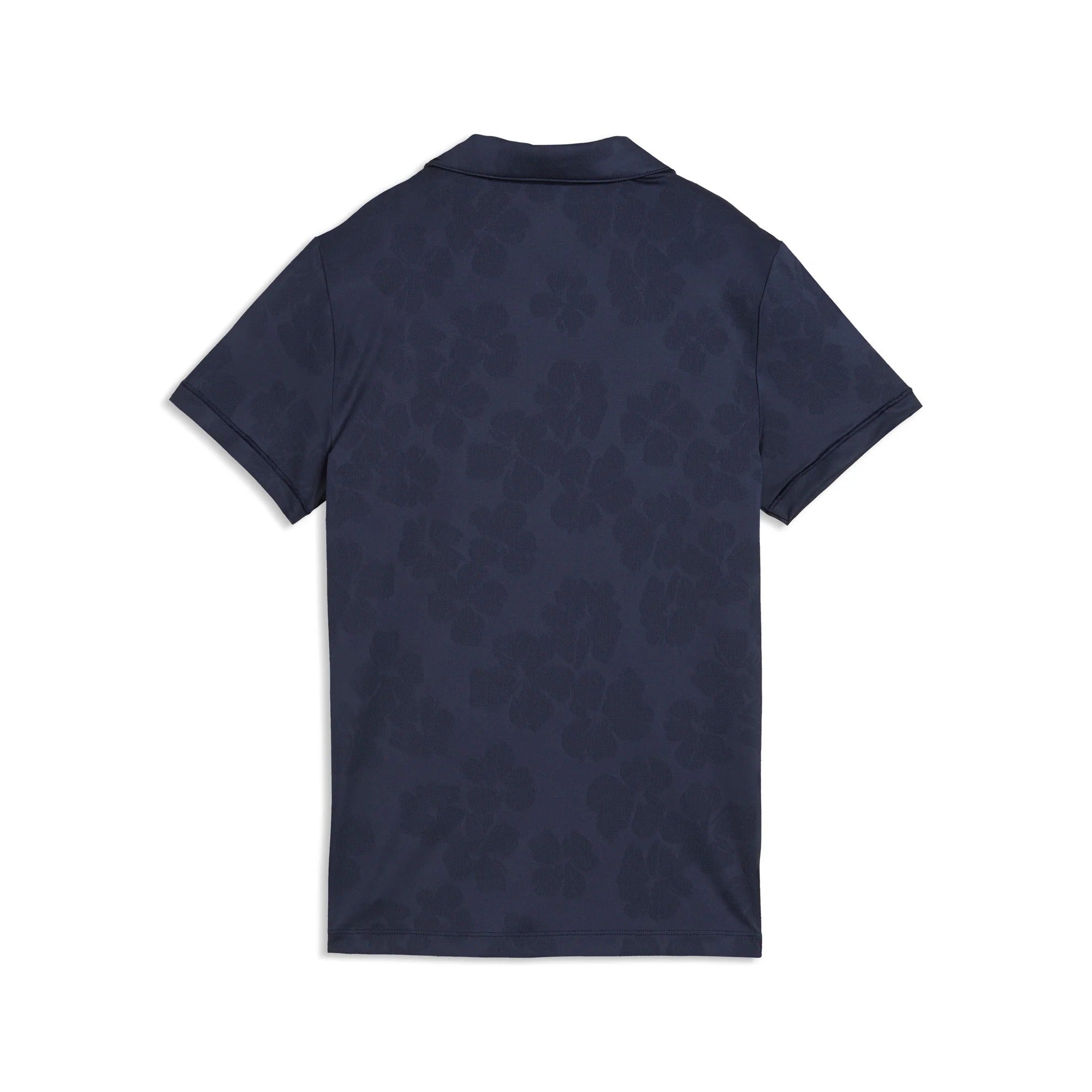 Puma Ladies Floral Lace Jacquard Golf Polo - Navy