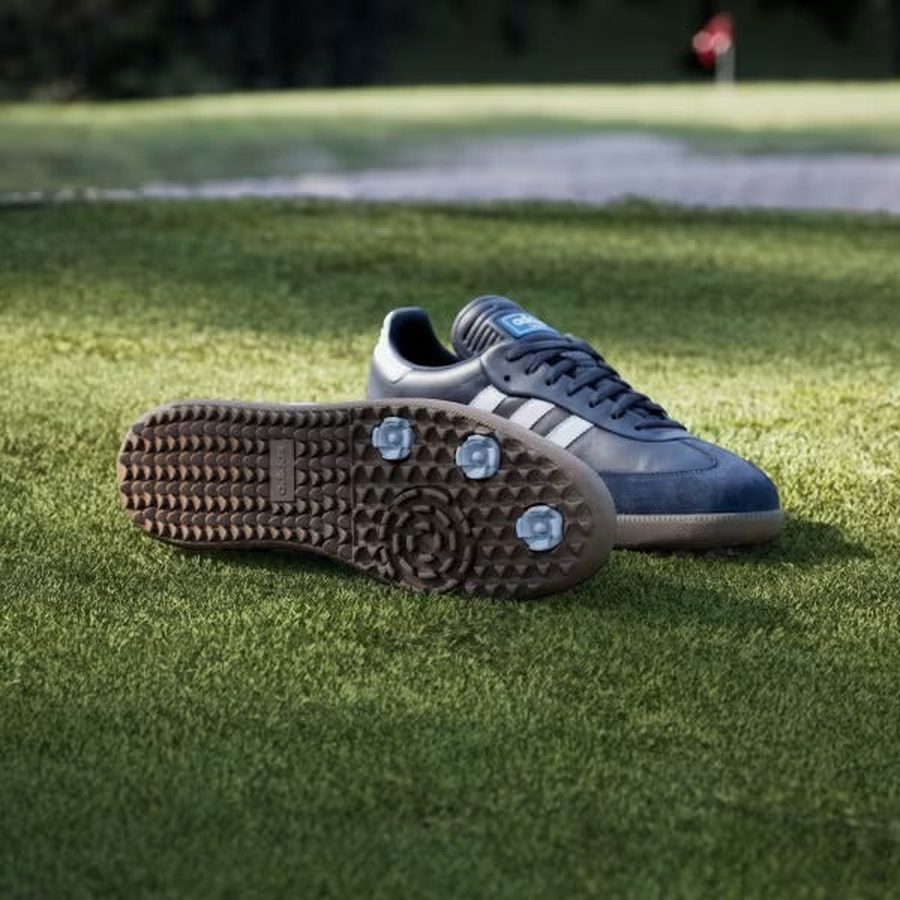 Adidas Samba Spikeless Golf Shoes - Blue/White