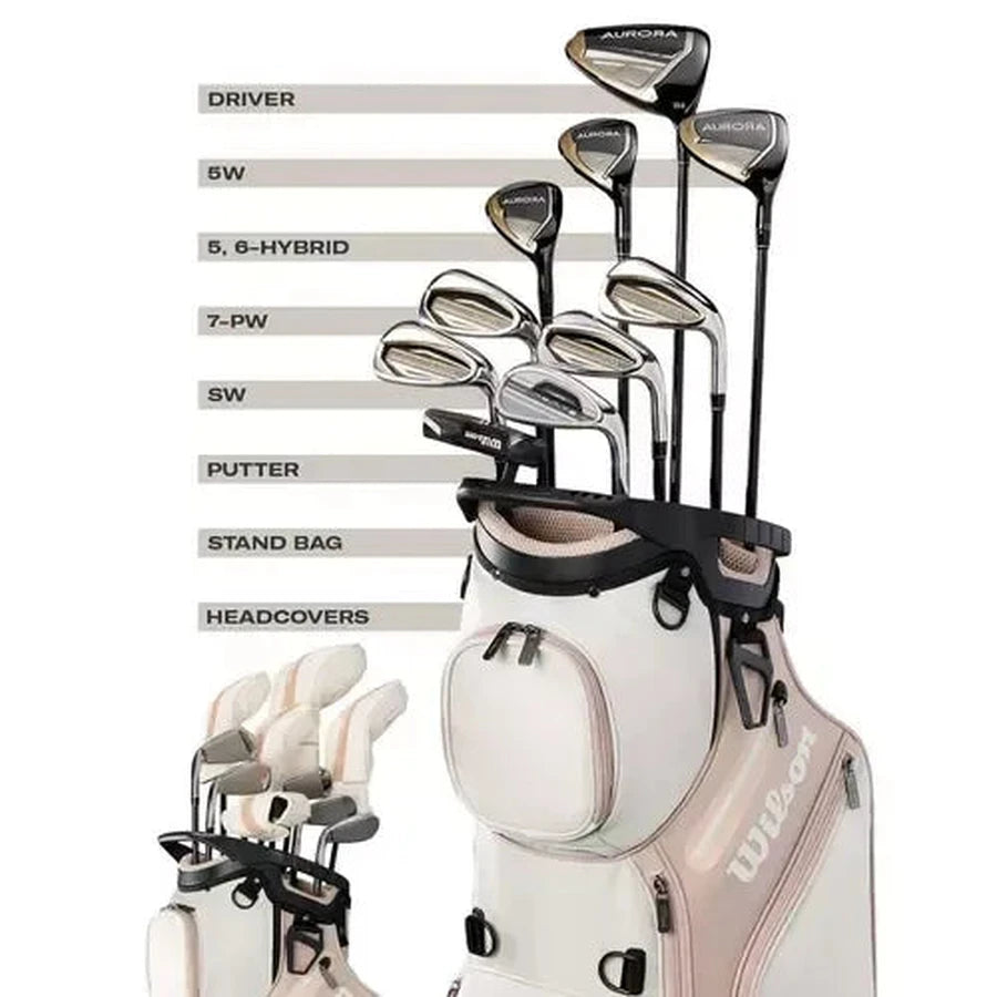 Wilson Ladies Aurora Complete Golf Set with Stand Bag - Graphite Shaft