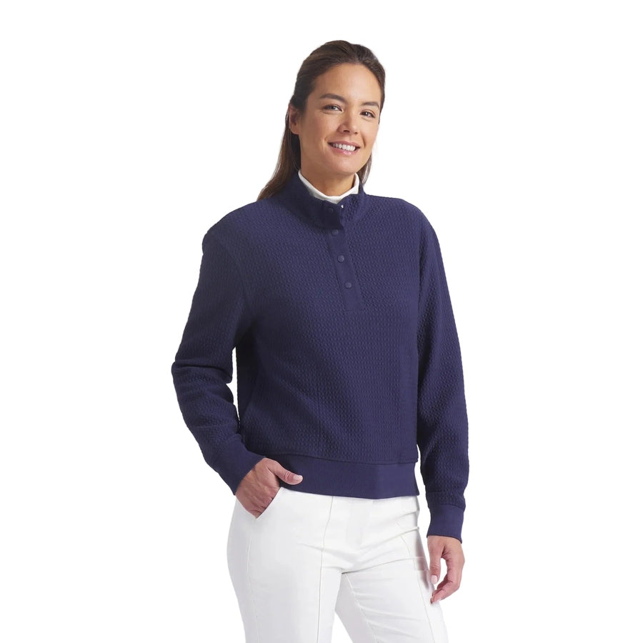 Puma Ladies Boulder 1/2 Snap Pullover - Deep Navy