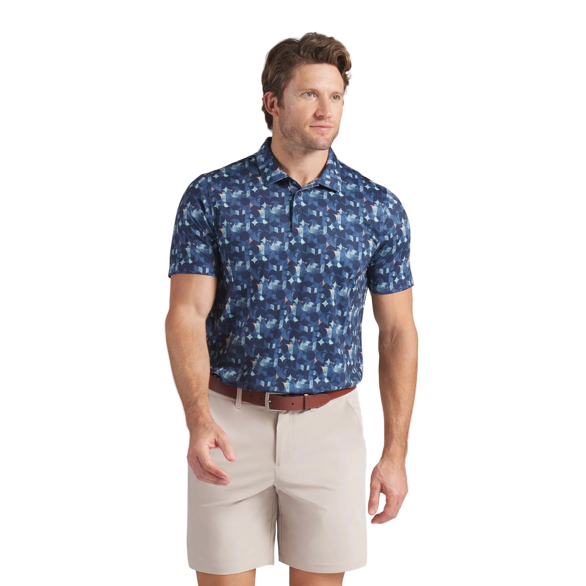 Puma MATTR Deco BN Golf Polo - Navy/Mint