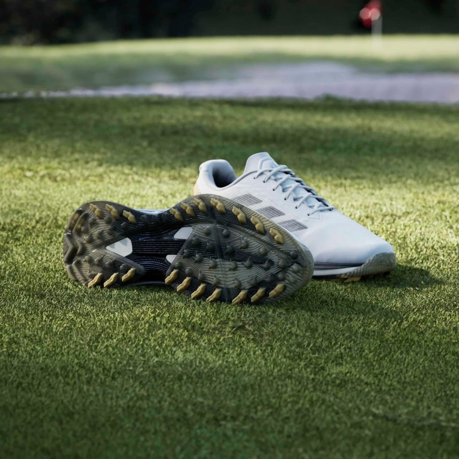 Adidas Adizero ZG Spikeless Golf Shoes - White/Yellow
