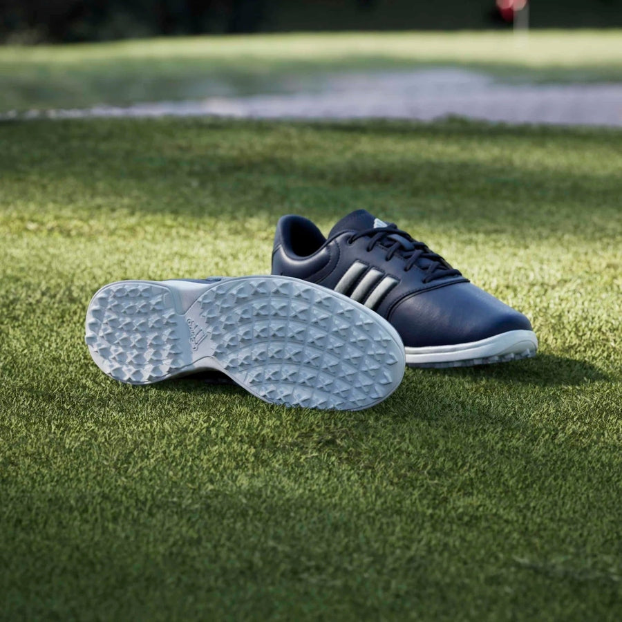 Adidas Ladies Alphaflex Zoysia Spikeless Golf Shoes - Navy/Silver
