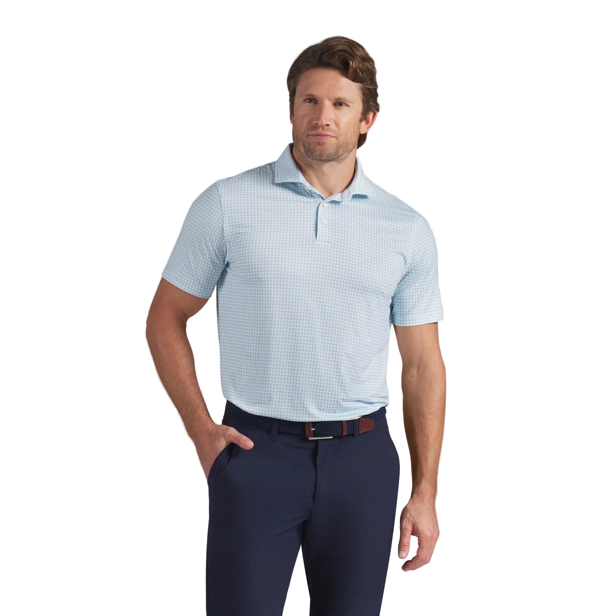 Puma CLOUDSPUN Mono Check BN Golf Polo - Blue