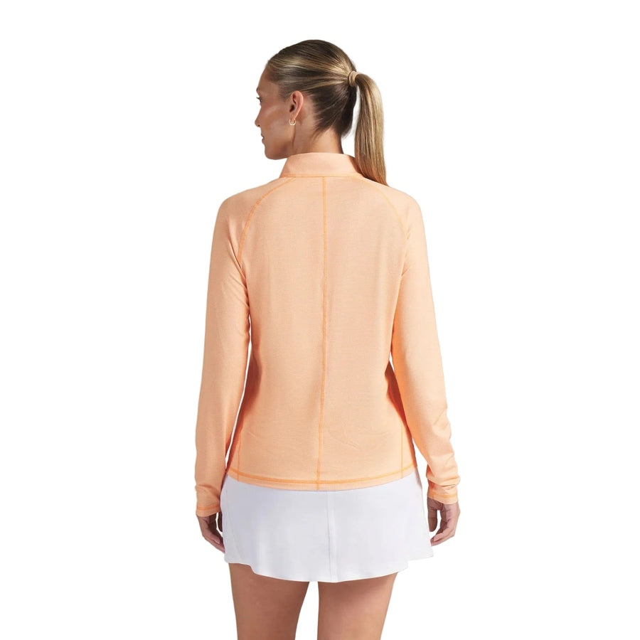 Puma Ladies UV Birdseye 1/4 Zip Golf Jacket - Orange