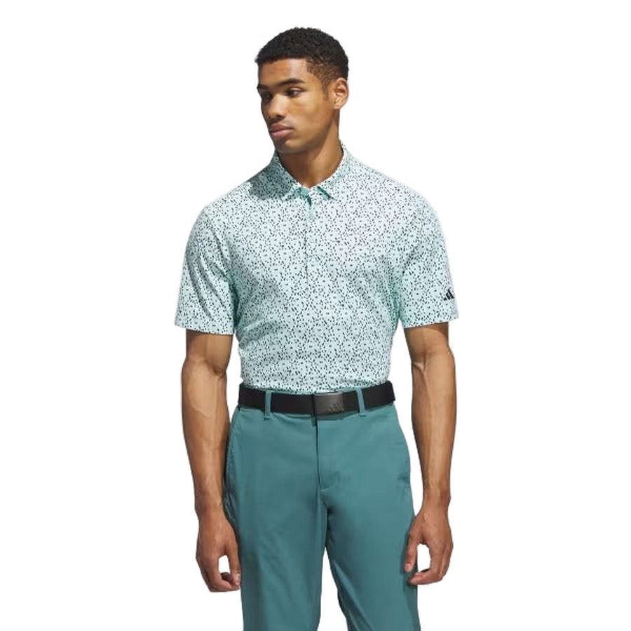 Adidas Ultimate365 Micro Argyle Polo Shirt - Mint