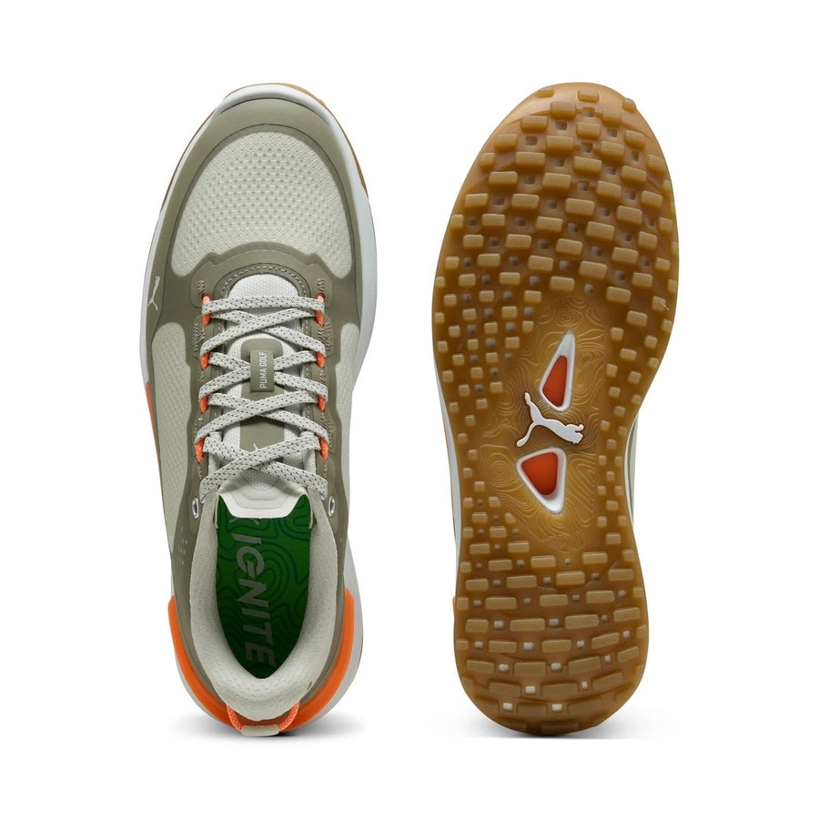 Puma Ignite Elevate X Spikeless Golf Shoes - Grey/Orange