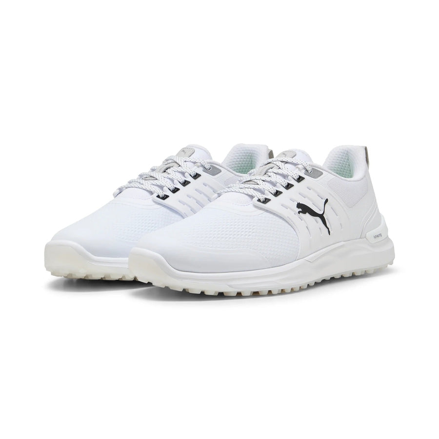 Puma Ignite Elevate 2 Wide Spikeless Golf Shoes - White/Black