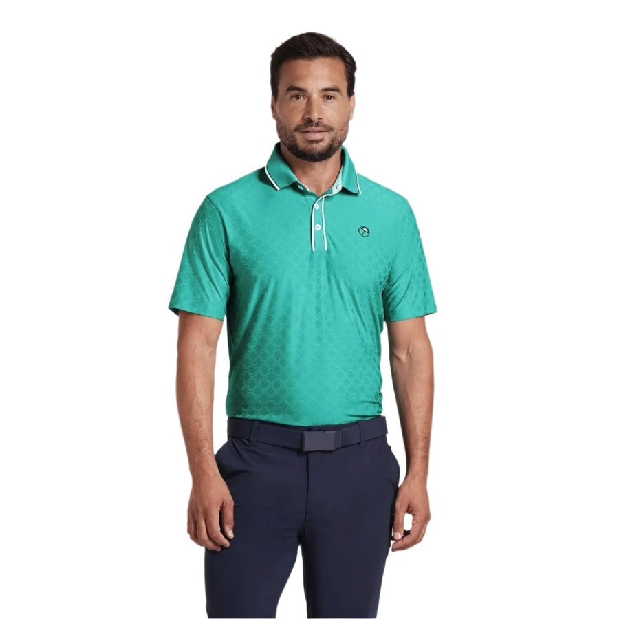 Puma AP Tipped Jacquard Golf Polo - Green