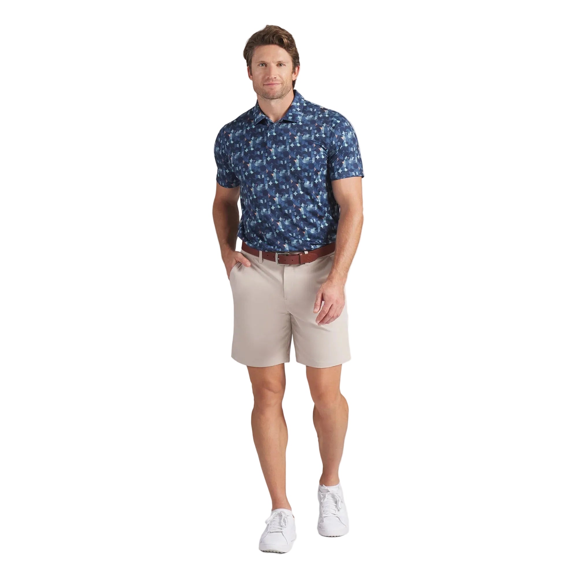 Puma MATTR Deco BN Golf Polo - Navy/Mint