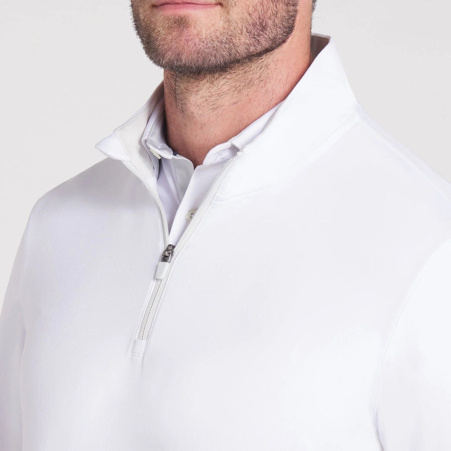 Puma Pure 2.0 1/4 Zip Golf Pullover - White