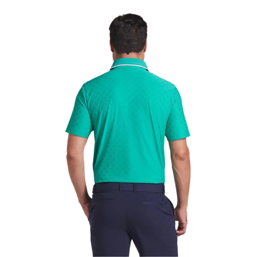 Puma AP Tipped Jacquard Golf Polo - Green