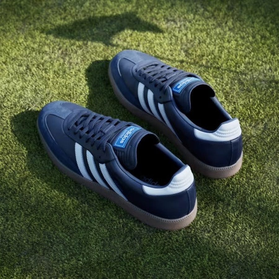 Adidas Samba Spikeless Golf Shoes - Blue/White