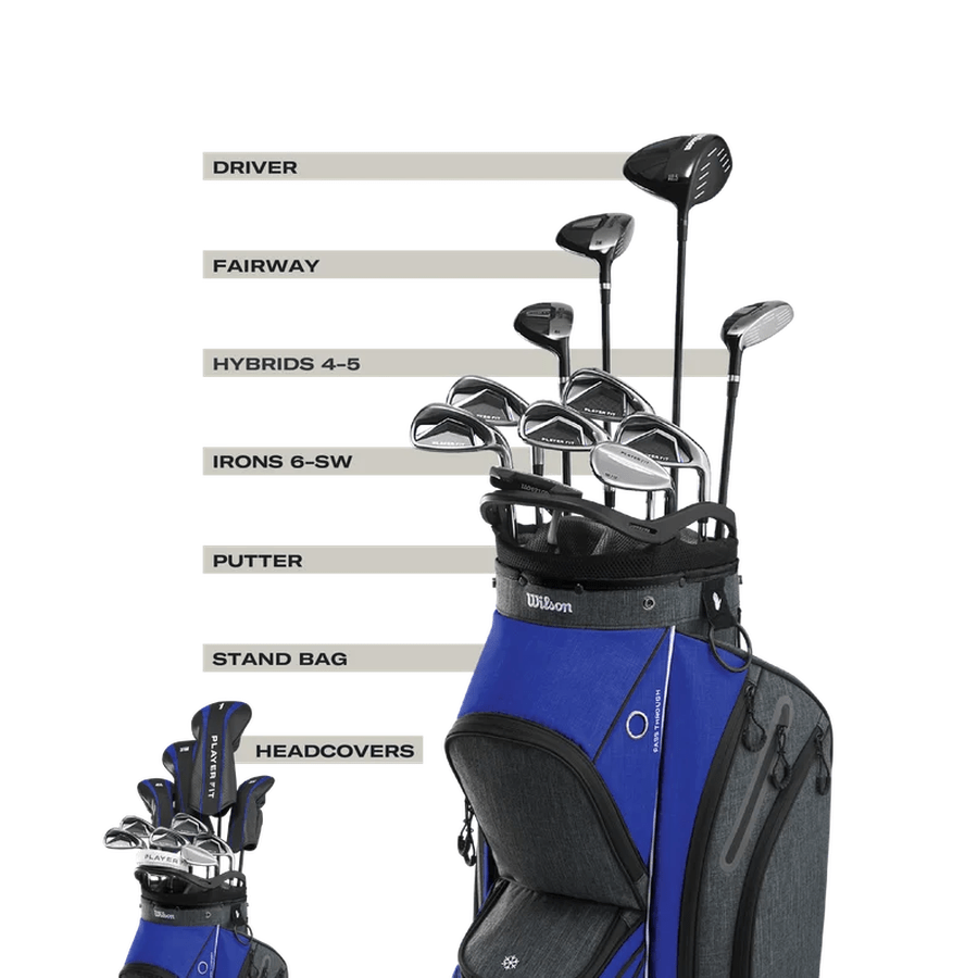 Wilson PlayerFit Complete Graphite Package Set with Cart Bag