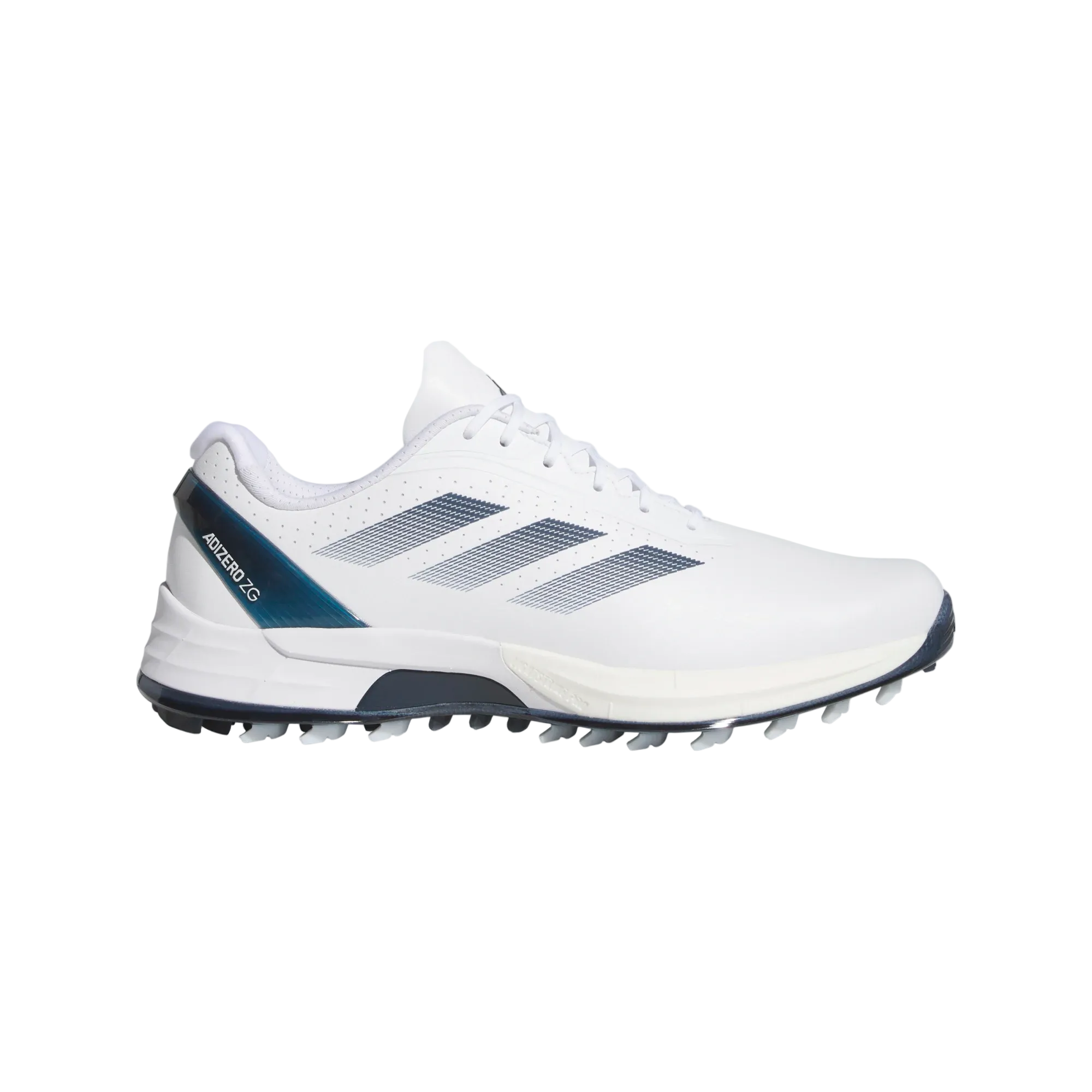 Adidas Adizero ZG Spikeless Golf Shoes - White/Navy