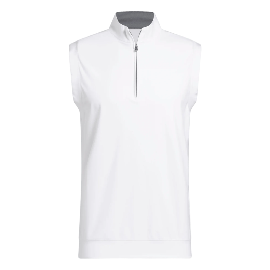 Adidas Ultimate365 Classic Quarter-Zip Golf Vest - White