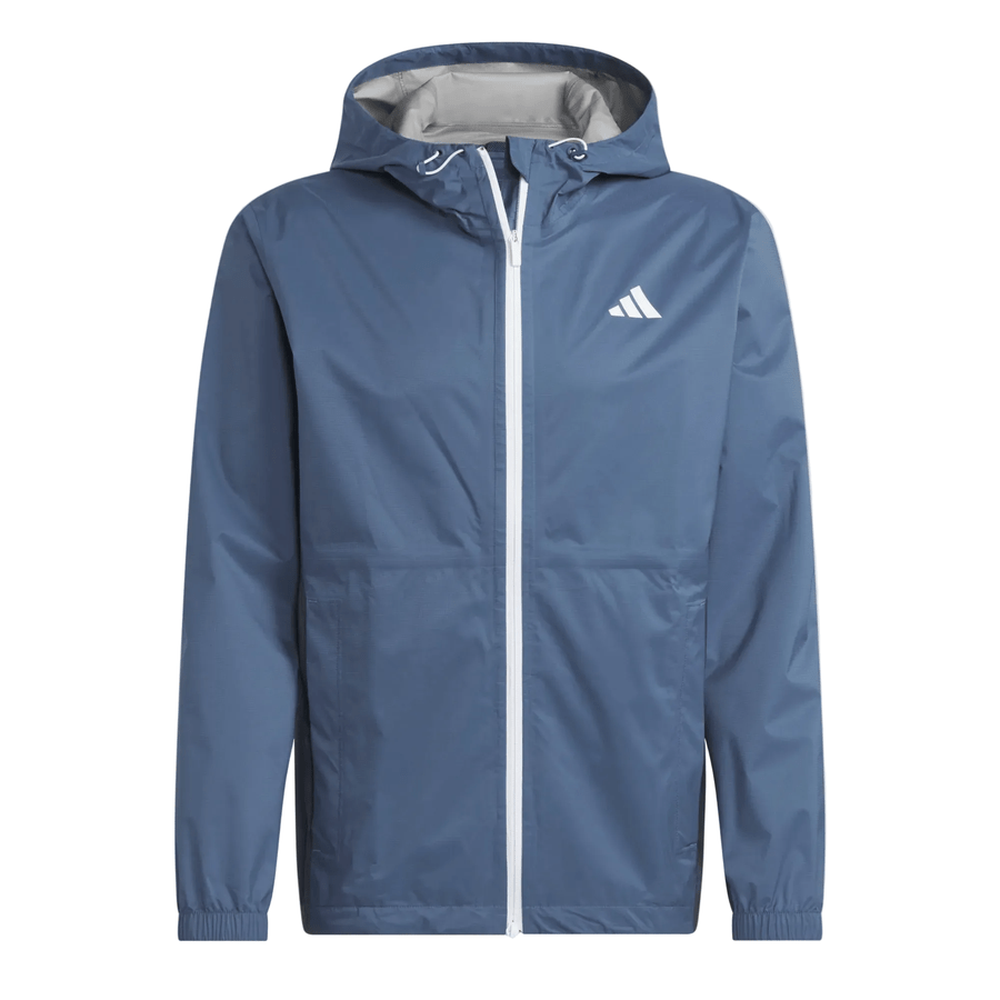 Adidas RAIN.RDY Hooded Waterproof Golf Jacket - Blue