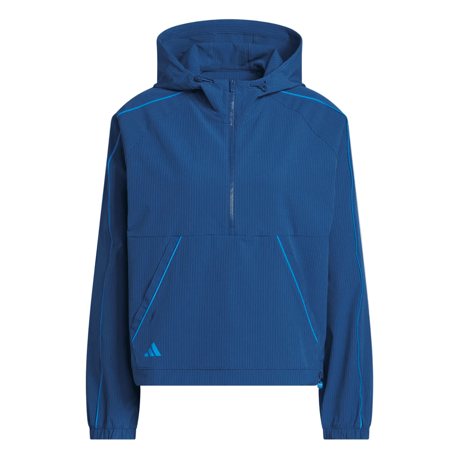 Adidas Ladies Ultimate365 Seersucker Quarter-Zip Jacket - Blue
