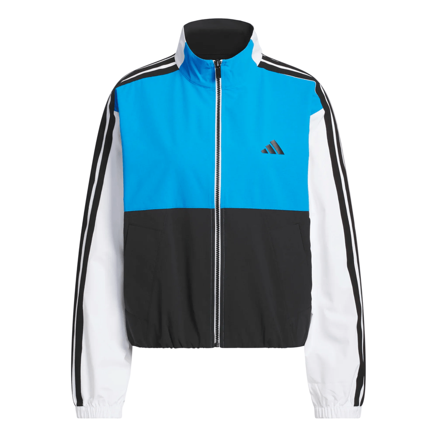 Adidas Ladies Beyond THE Course Color Block Twistweave Full ZIP Jacket - Blue