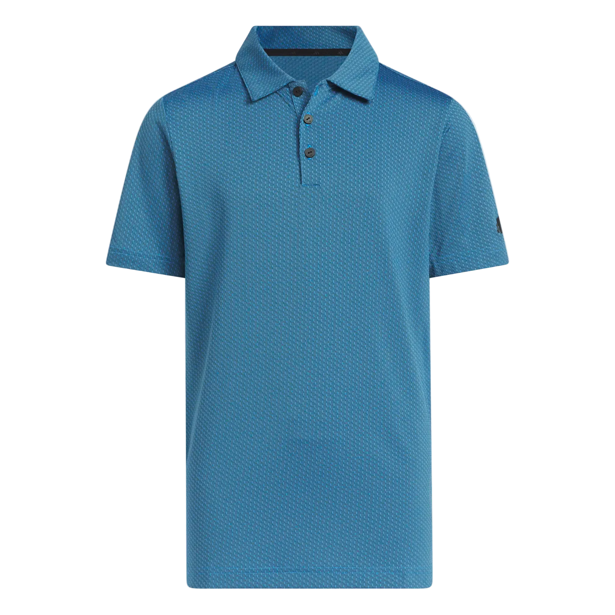 Adidas Boys' Textured Short Sleeve Polo Shirt - Blue