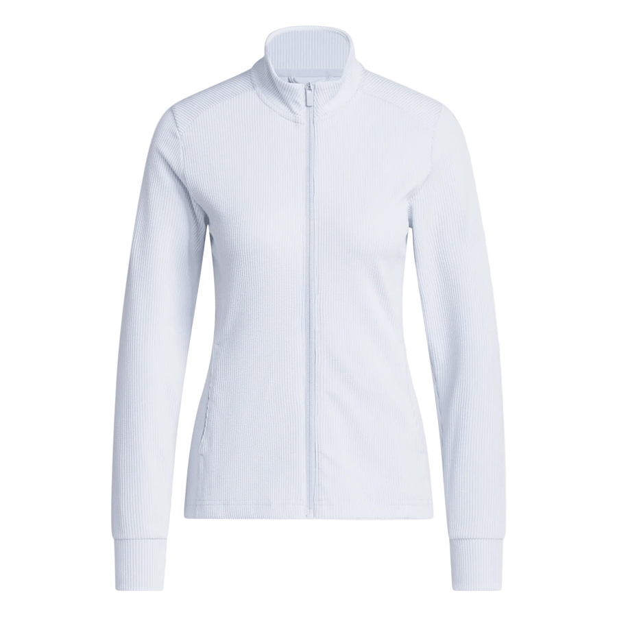 Adidas Ladies Performance Texture Full Zip Jacket - Blue