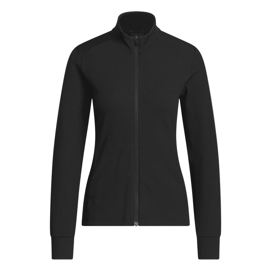 Adidas Ladies Textured Golf Jacket - Black