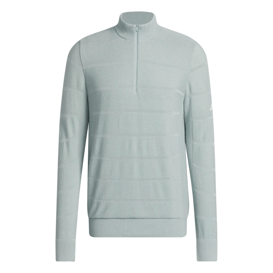 Adidas Ultimate365 Tour Wind Knit à quart de zip - Vert