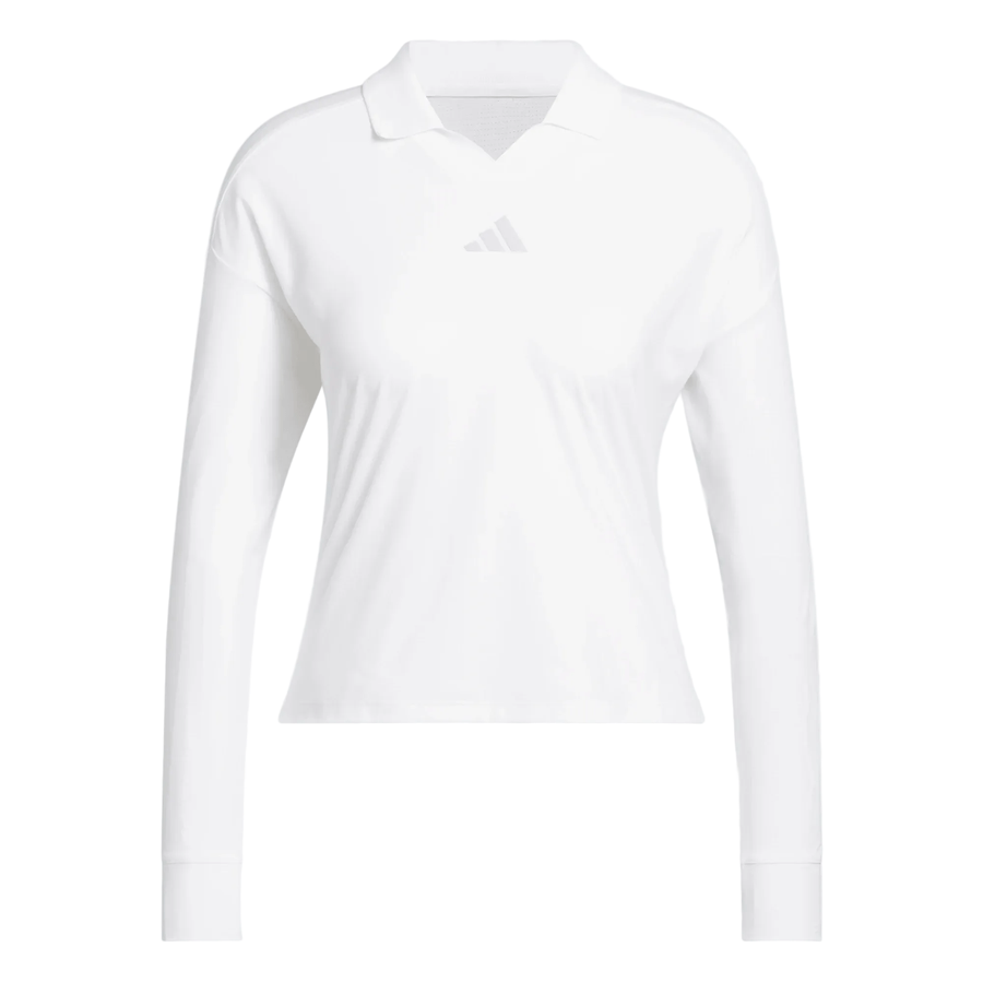 Adidas Ladies Beyond The Course Twistknit Loose Polo Shirt - White