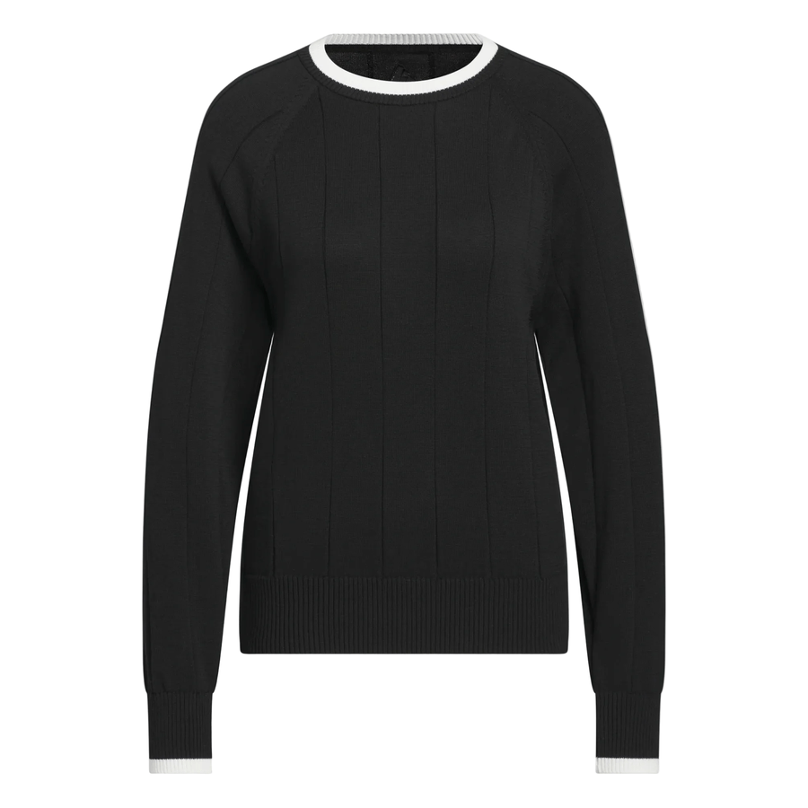 Adidas Ladies Ultimate365+ Knit Crew Sweater - Black
