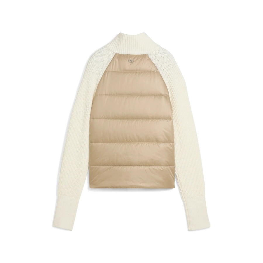 Puma Ladies Hybrid Sweater Golf Jacket - Beige